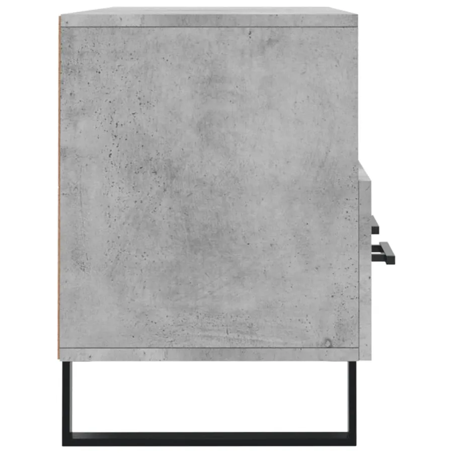 Meuble TV gris béton 102x36x50 cm bois d'ingénierie - 7