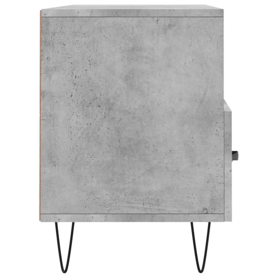 Meuble TV gris béton 102x36x50 cm bois d'ingénierie - 7