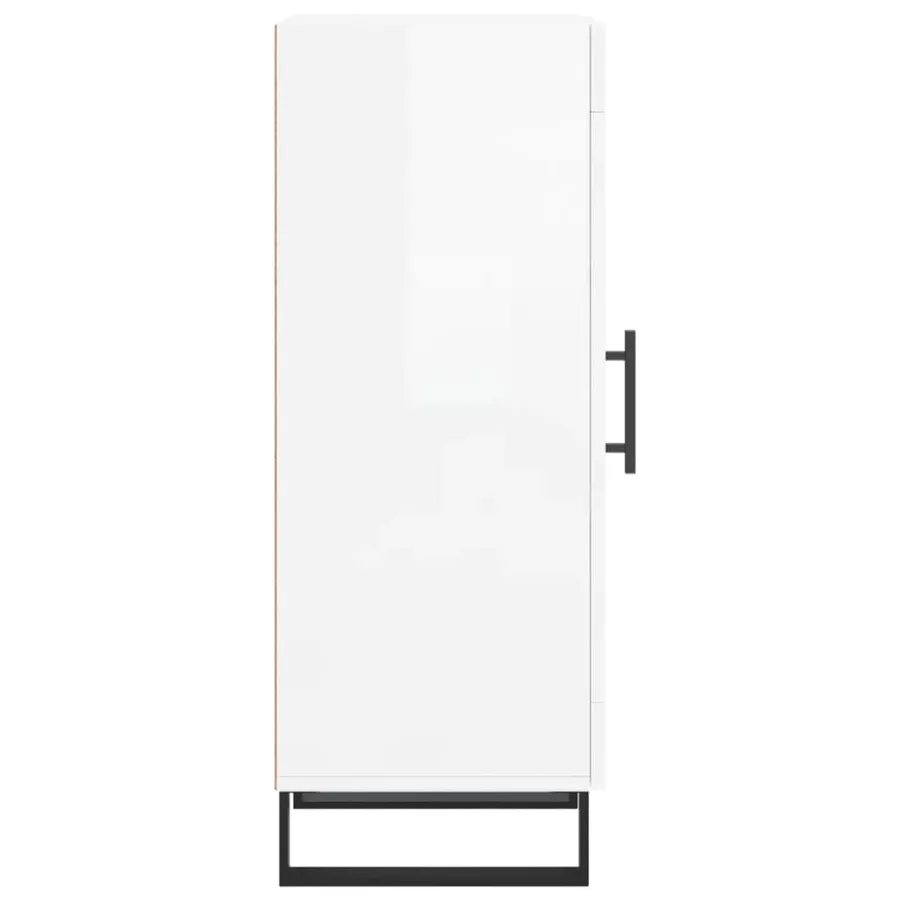 Buffet Blanc brillant 34,5x34x90 cm Bois d'ingénierie - 7