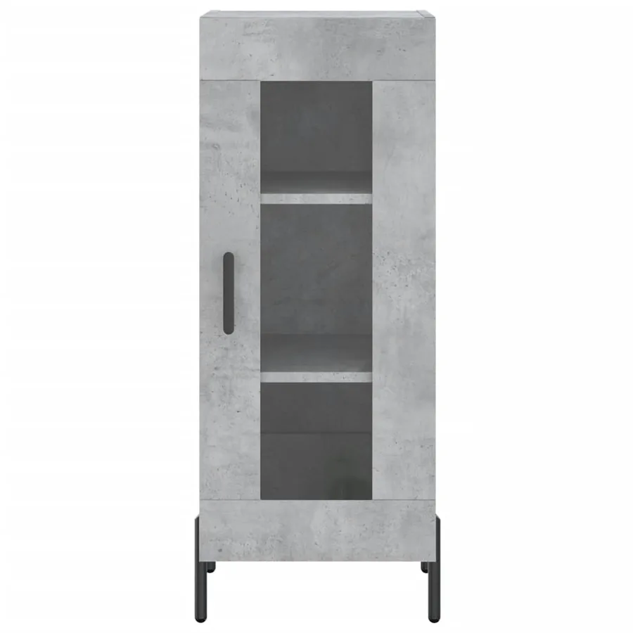 Buffet Gris béton 34,5x34x90 cm Bois d'ingénierie - 5