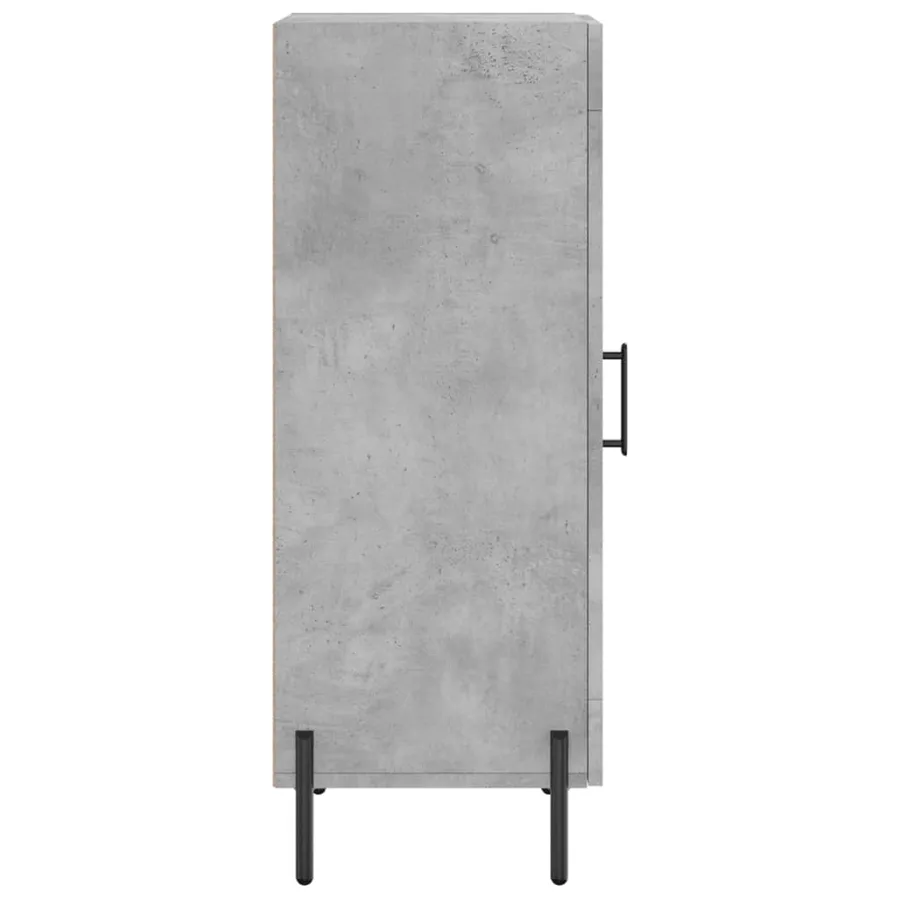 Buffet Gris béton 34,5x34x90 cm Bois d'ingénierie - 7