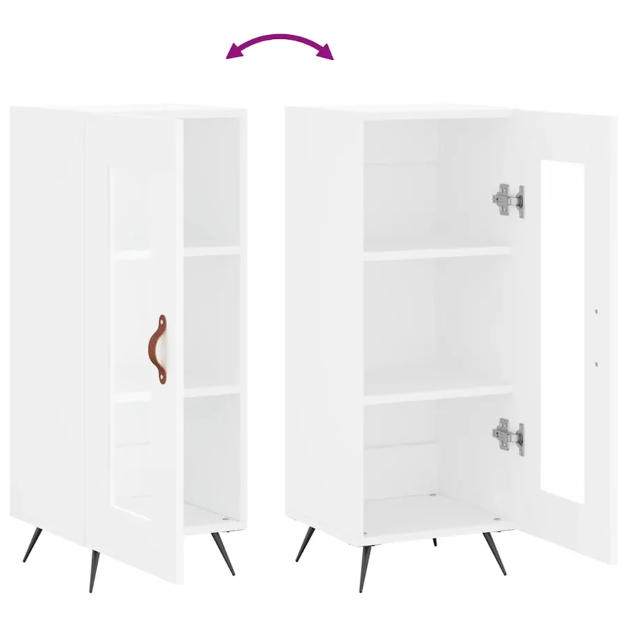 Buffet blanc 34,5x34x90 cm bois d'ingénierie - 9