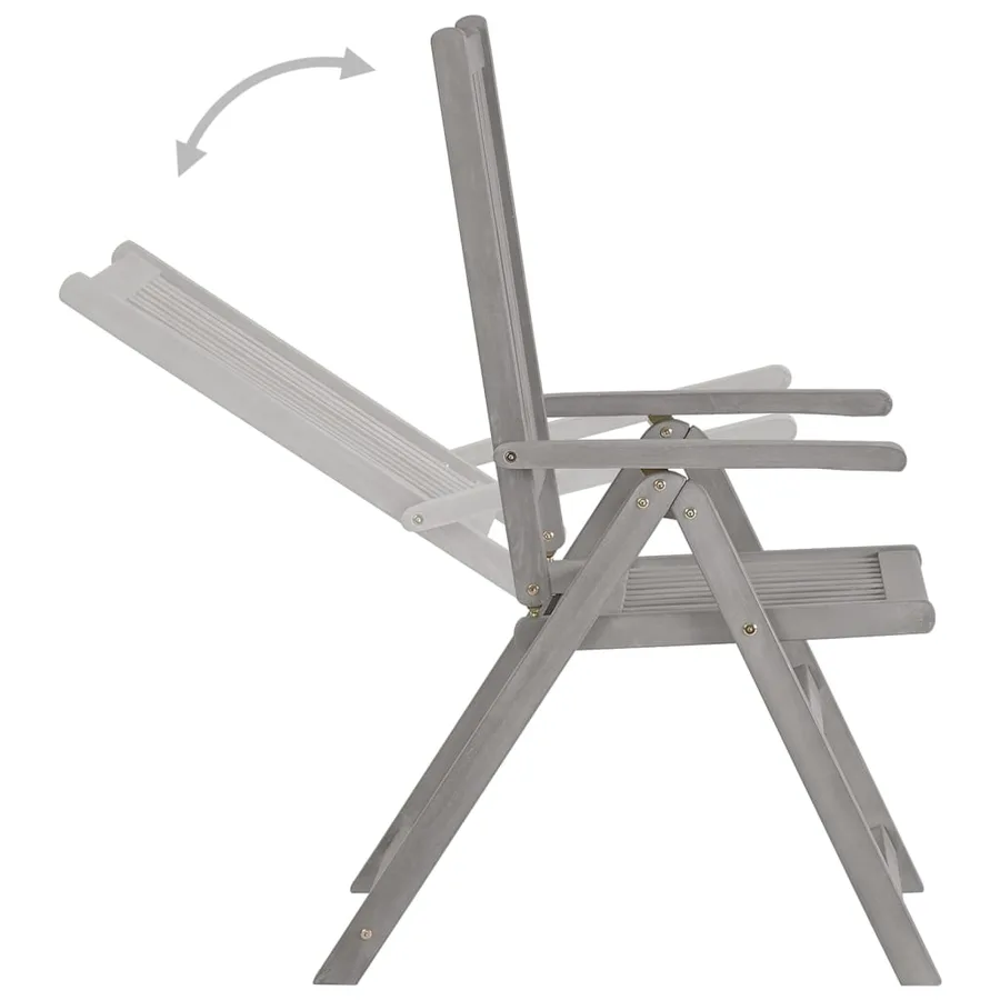 Ensemble à manger de jardin 9 pcs bois d'acacia solide - 8