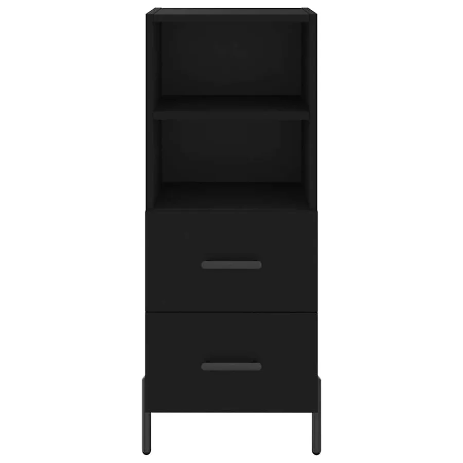 Buffet Noir 34,5x34x90 cm Bois d'ingénierie - 6