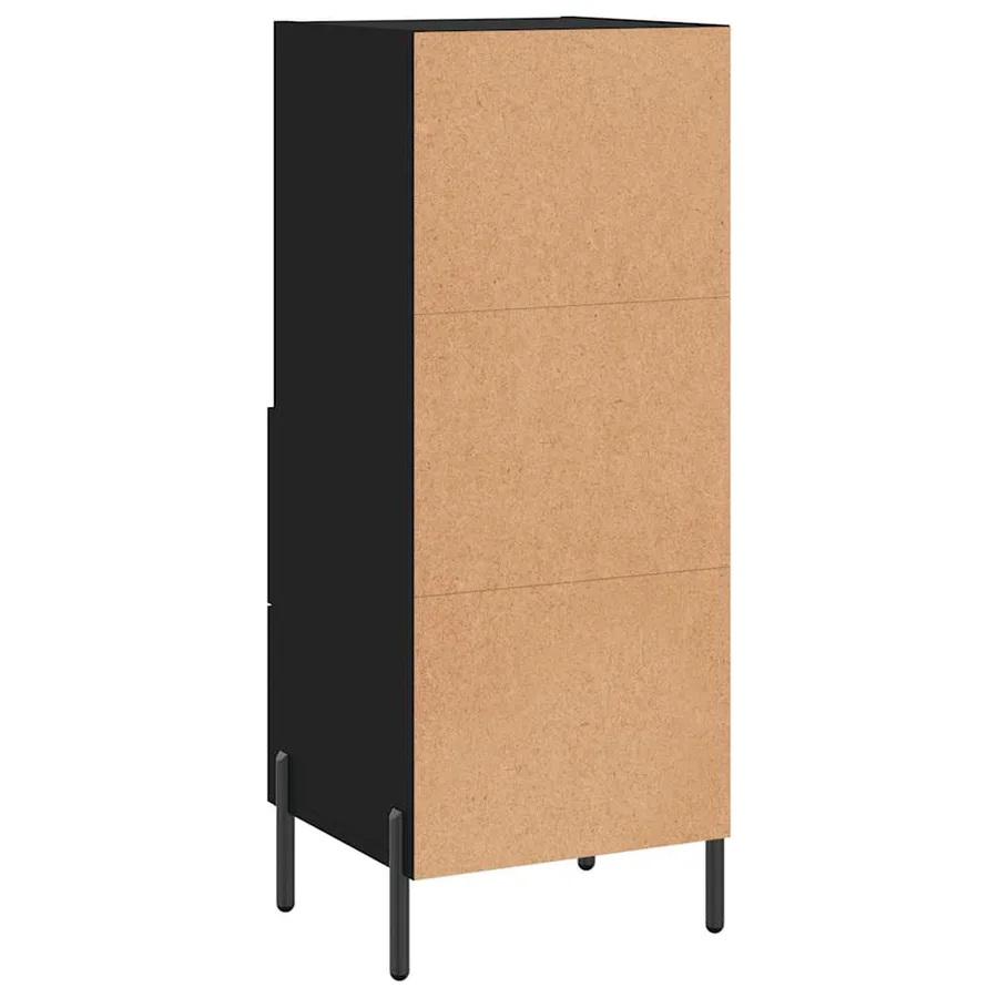 Buffet Noir 34,5x34x90 cm Bois d'ingénierie - 8
