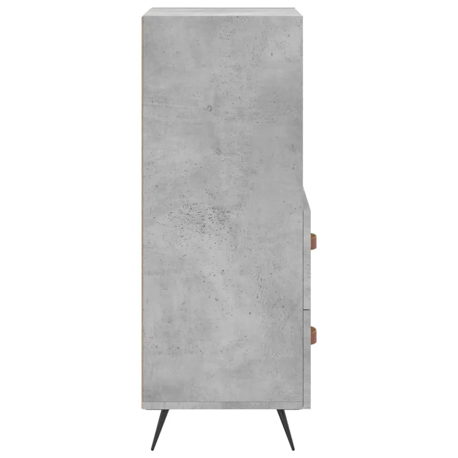 Buffet Gris béton 34,5x34x90 cm Bois d'ingénierie - 7
