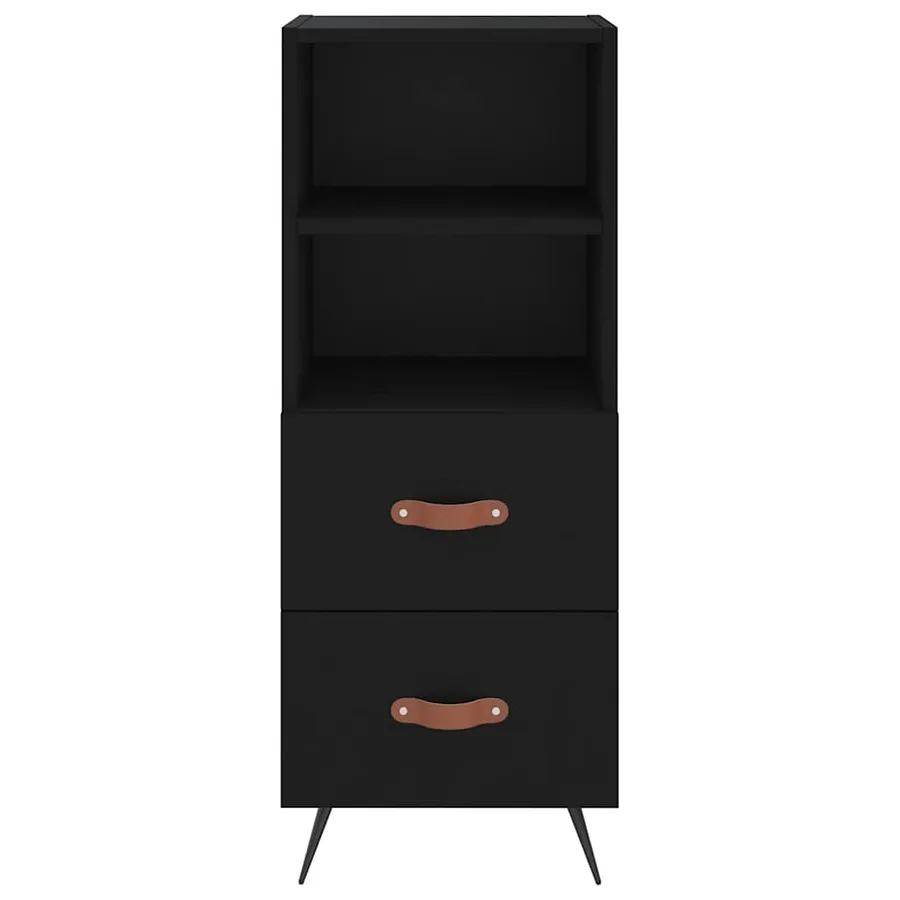 Buffet Noir 34,5x34x90 cm Bois d'ingénierie - 6