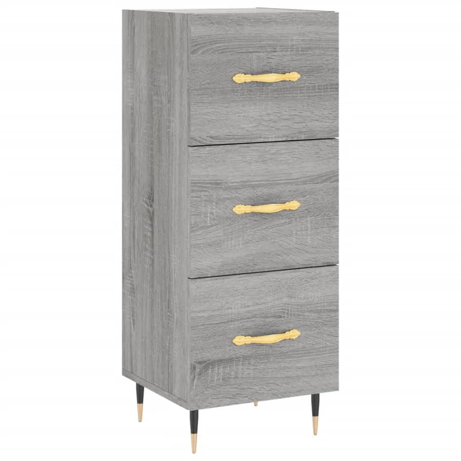 Buffet Sonoma gris 34,5x34x90 cm Bois d'ingénierie - 2