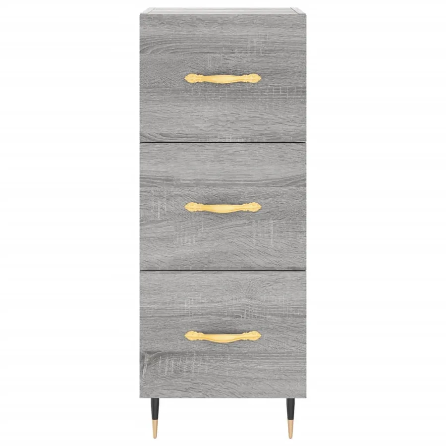 Buffet Sonoma gris 34,5x34x90 cm Bois d'ingénierie - 6