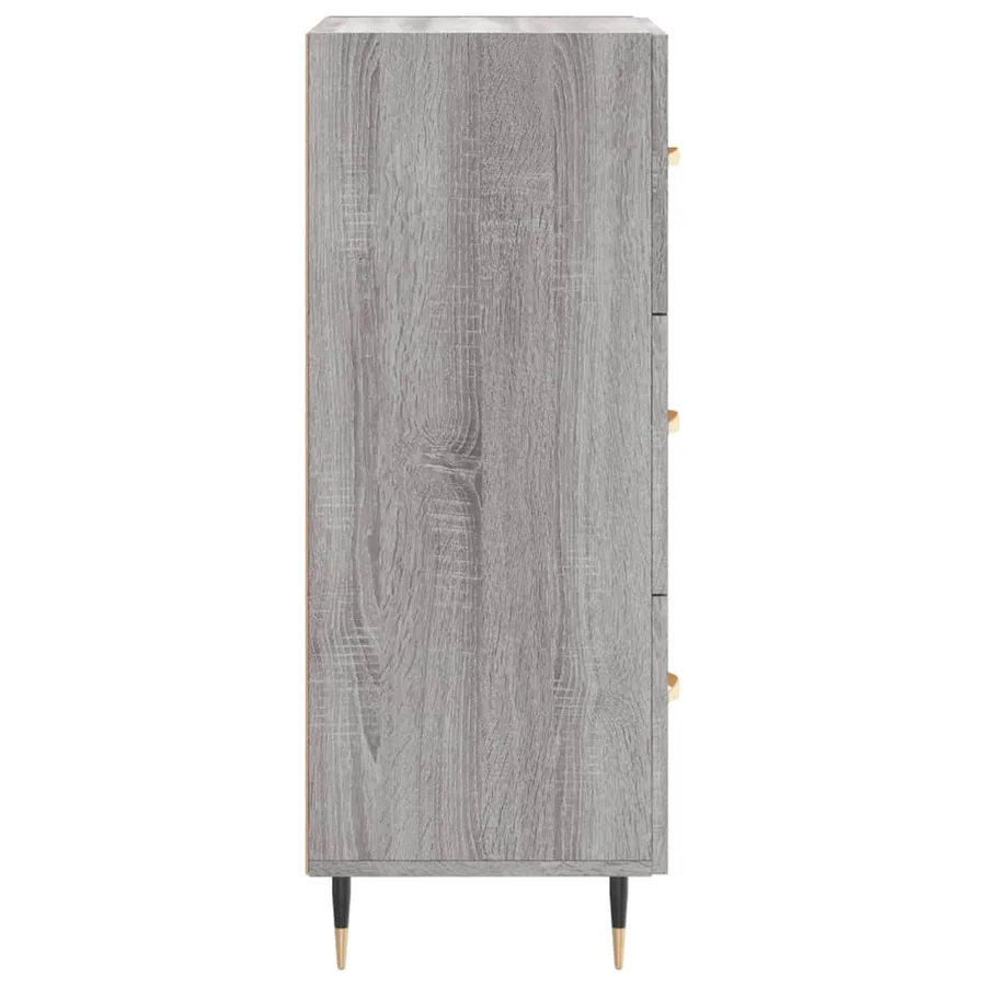 Buffet Sonoma gris 34,5x34x90 cm Bois d'ingénierie - 7