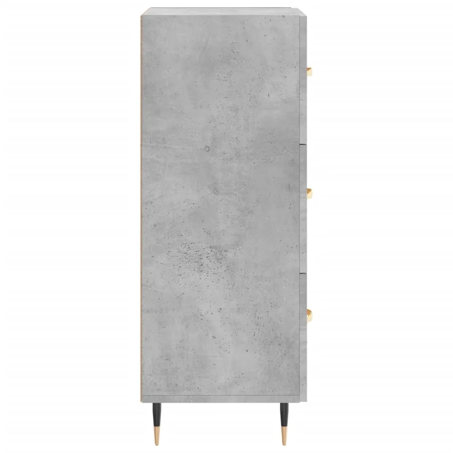 Buffet Gris béton 34,5x34x90 cm Bois d'ingénierie - 7