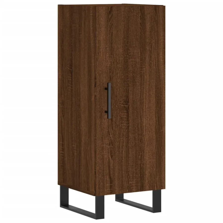 Buffet Chêne marron 34,5x34x90 cm Bois d'ingénierie - 2
