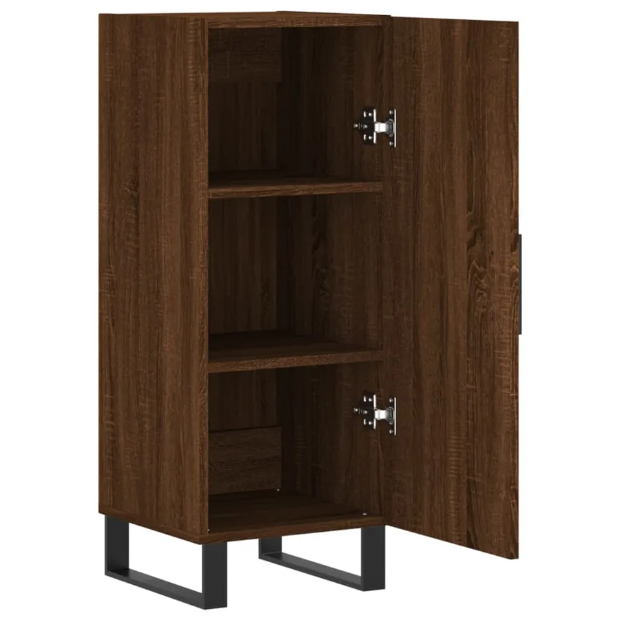 Buffet Chêne marron 34,5x34x90 cm Bois d'ingénierie - 5