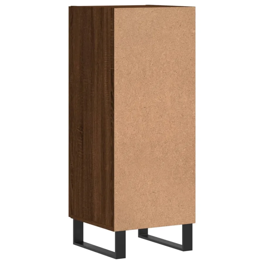 Buffet Chêne marron 34,5x34x90 cm Bois d'ingénierie - 8