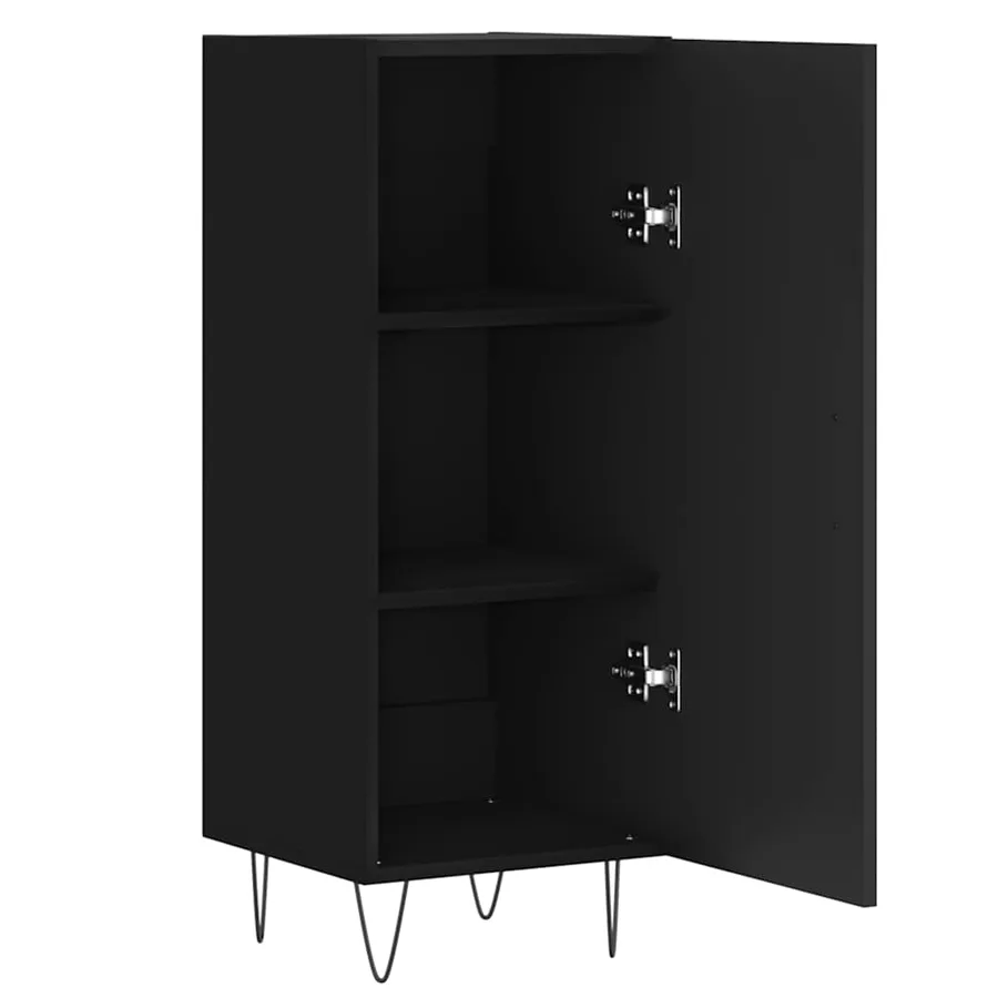 Buffet Noir 34,5x34x90 cm Bois d'ingénierie - 6