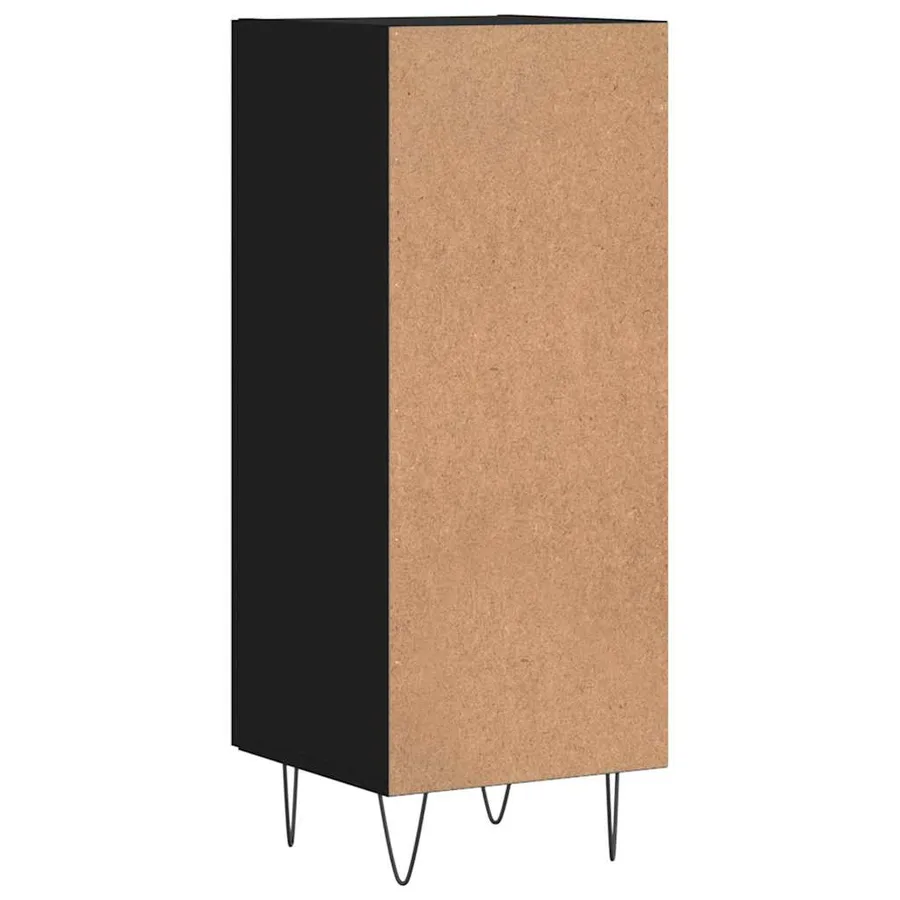 Buffet Noir 34,5x34x90 cm Bois d'ingénierie - 8