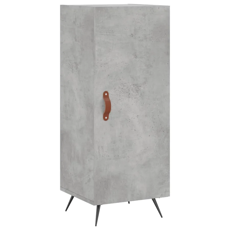 Buffet Gris béton 34,5x34x90 cm Bois d'ingénierie - 2