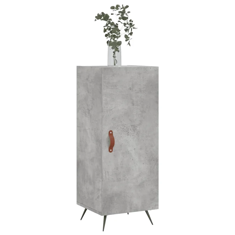 Buffet Gris béton 34,5x34x90 cm Bois d'ingénierie - 3