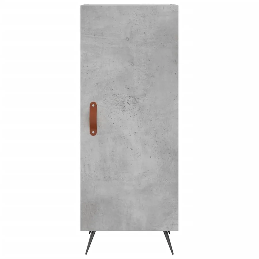 Buffet Gris béton 34,5x34x90 cm Bois d'ingénierie - 6