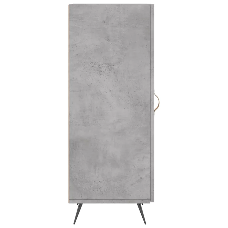 Buffet Gris béton 34,5x34x90 cm Bois d'ingénierie - 7