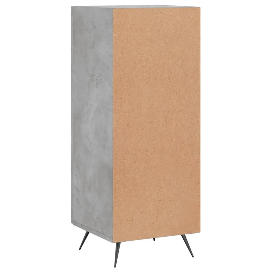 Buffet Gris béton 34,5x34x90 cm Bois d'ingénierie - 8
