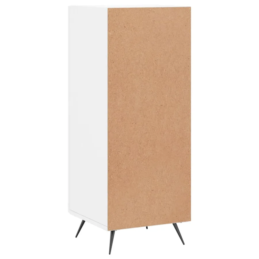 Buffet Blanc brillant 34,5x34x90 cm Bois d'ingénierie - 8