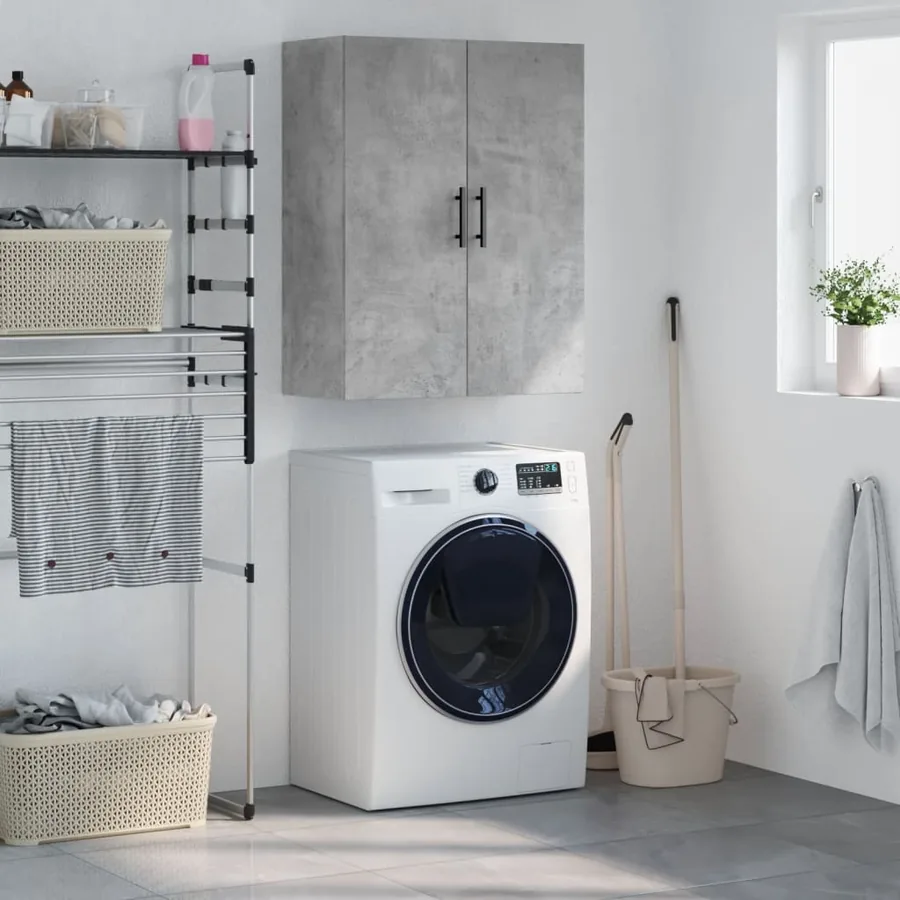 Armoire murale gris béton 69,5x34x90 cm