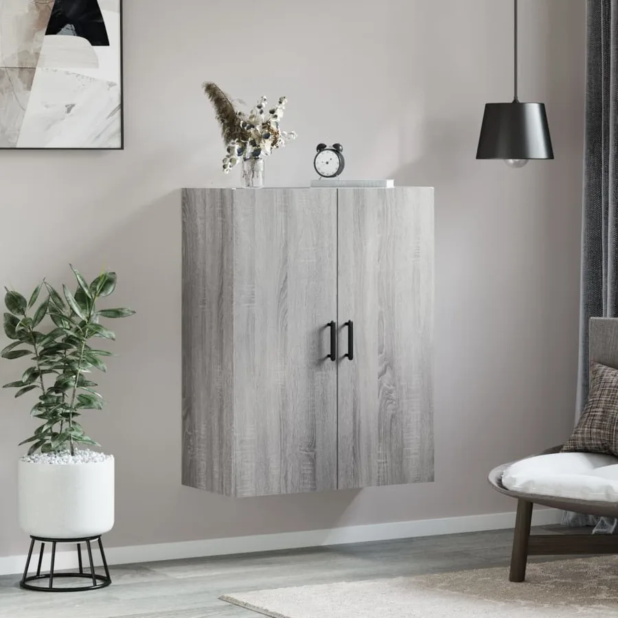 Armoire murale sonoma gris 69,5x34x90 cm - 3