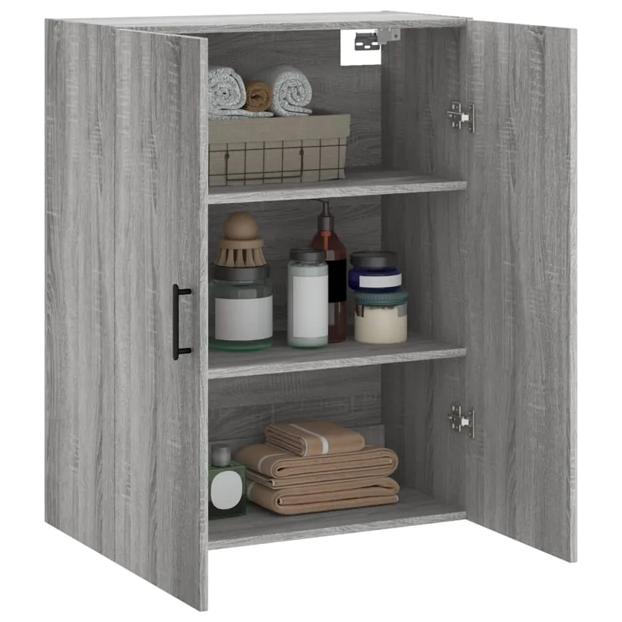 Armoire murale sonoma gris 69,5x34x90 cm - 5