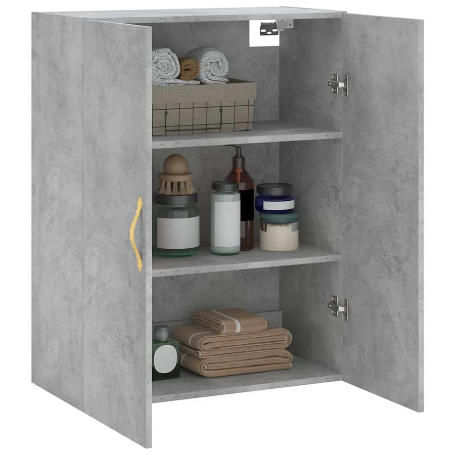 Armoire murale gris béton 69,5x34x90 cm - 5