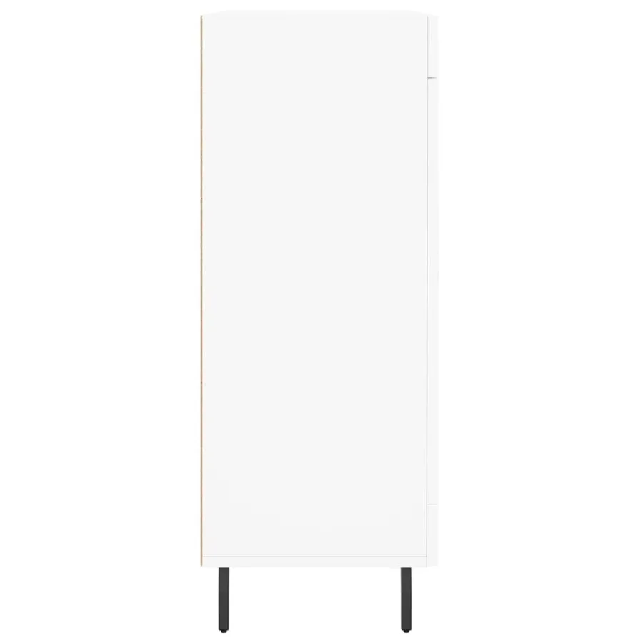 Buffet blanc 69,5x34x90 cm bois d'ingénierie - 7