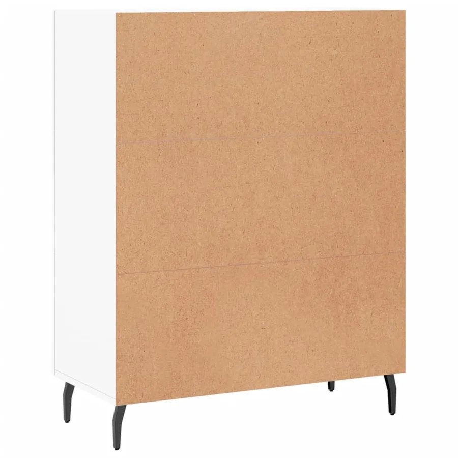 Buffet blanc 69,5x34x90 cm bois d'ingénierie - 8