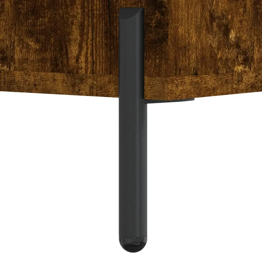 Buffet chêne fumé 69,5x34x90 cm bois d'ingénierie - 12