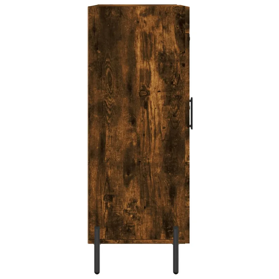 Buffet chêne fumé 69,5x34x90 cm bois d'ingénierie - 7