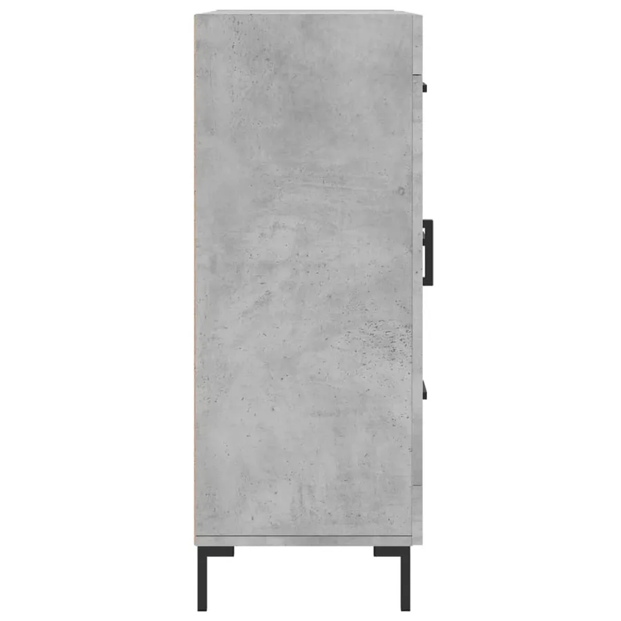 Buffet gris béton 69,5x34x90 cm bois d'ingénierie - 7