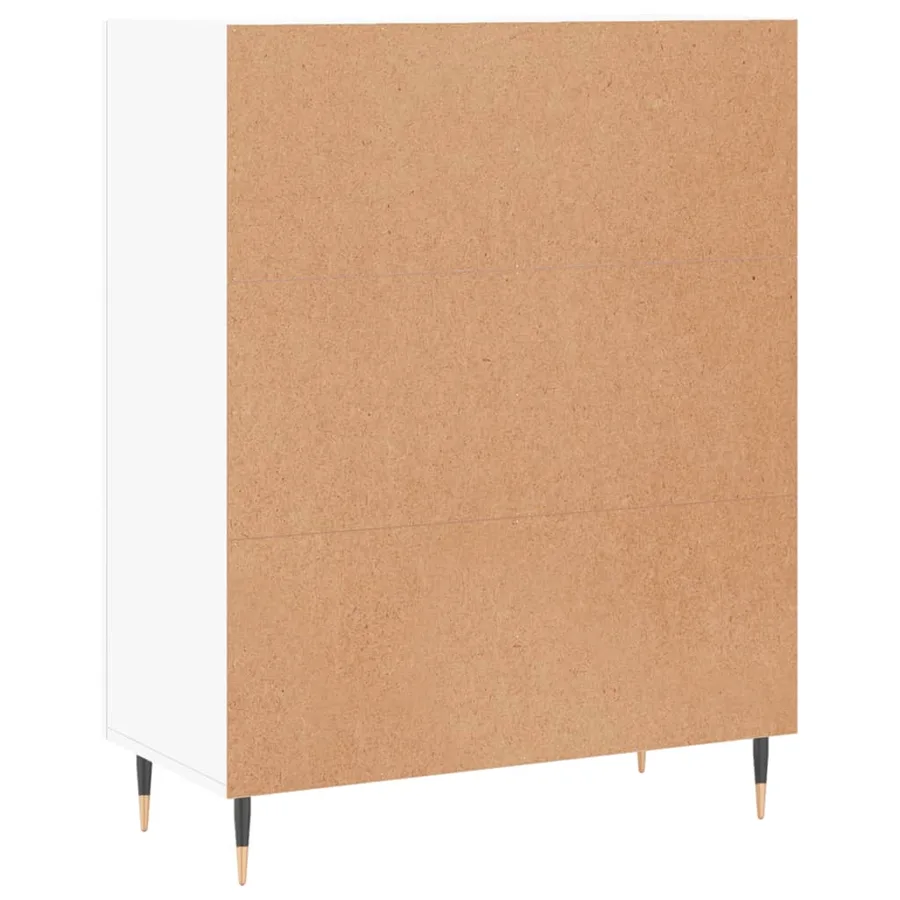 Buffet blanc 69,5x34x90 cm bois d'ingénierie - 8