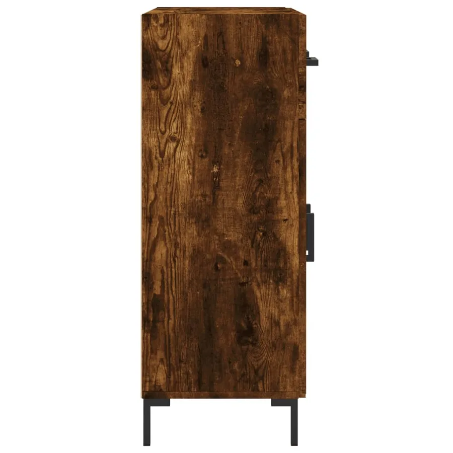 Buffet chêne fumé 69,5x34x90 cm bois d'ingénierie - 7