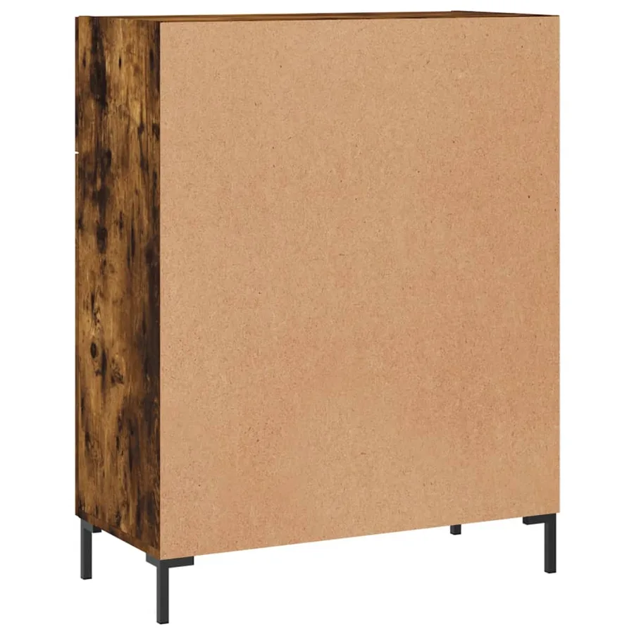 Buffet chêne fumé 69,5x34x90 cm bois d'ingénierie - 8