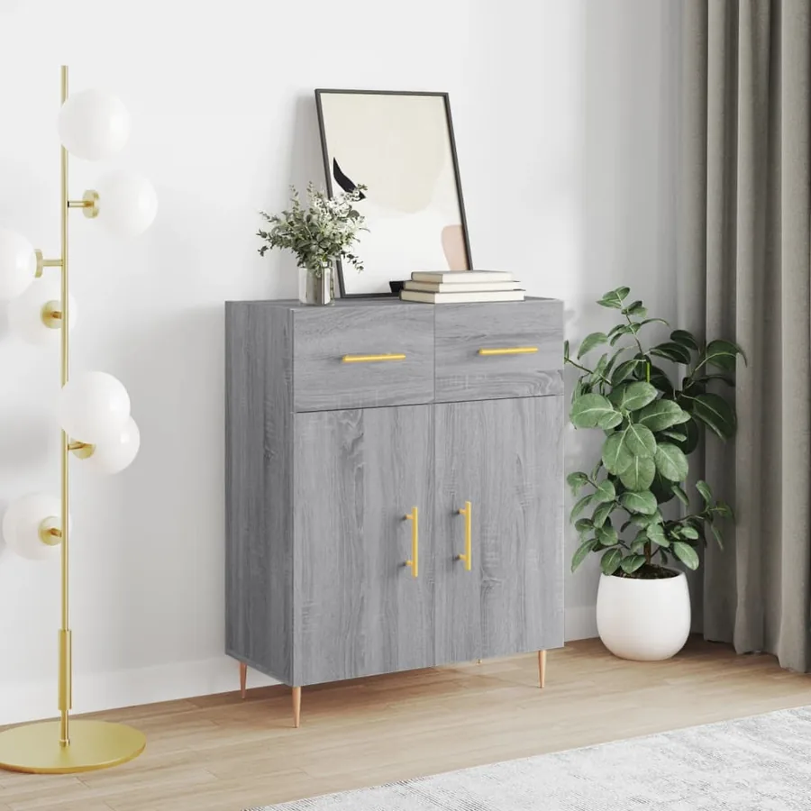 Buffet sonoma gris 69,5x34x90 cm bois d'ingénierie