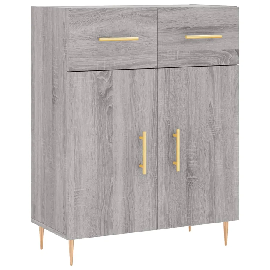 Buffet sonoma gris 69,5x34x90 cm bois d'ingénierie - 2
