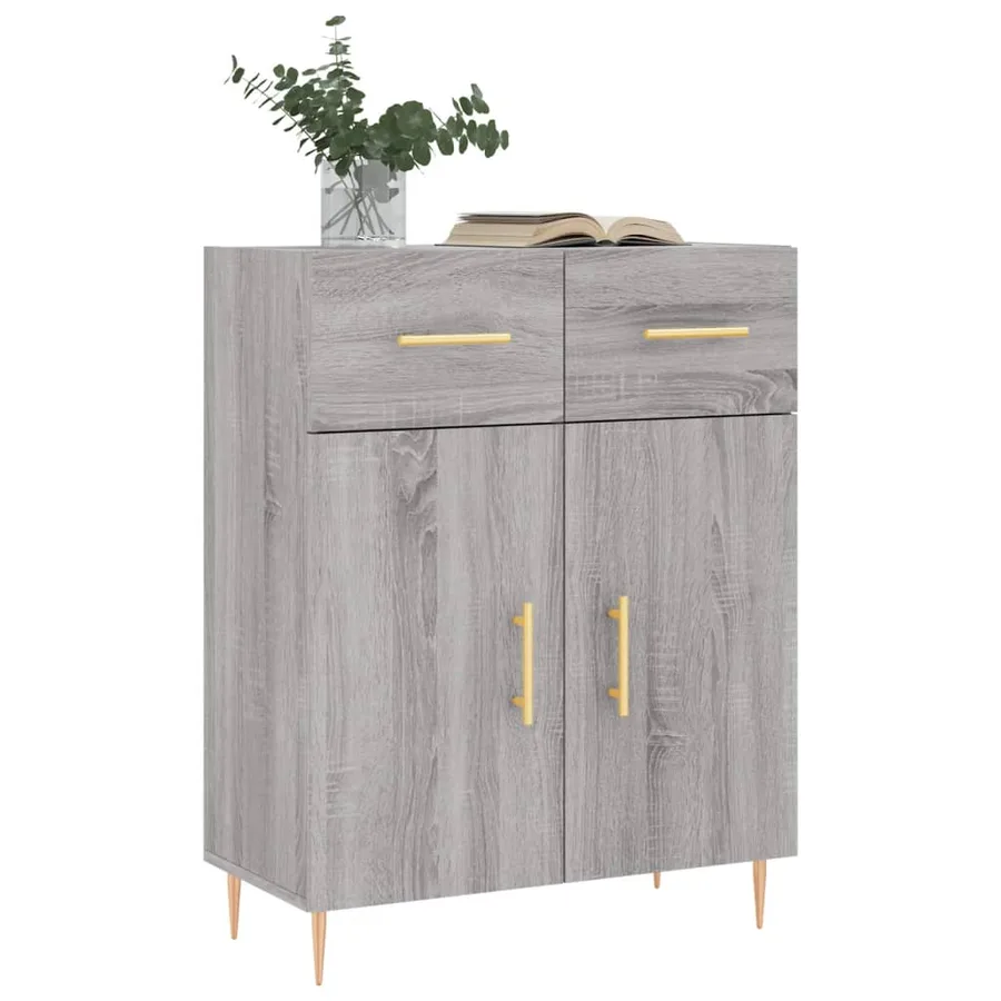 Buffet sonoma gris 69,5x34x90 cm bois d'ingénierie - 3