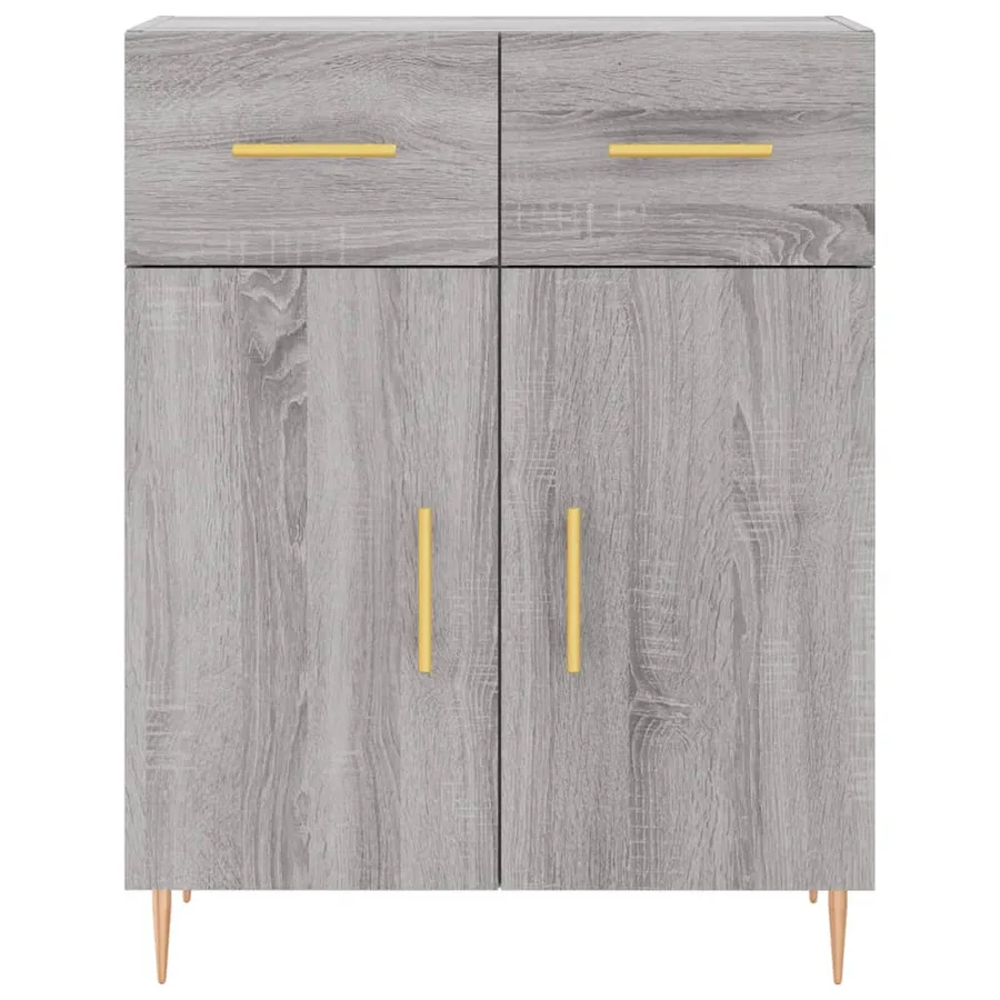 Buffet sonoma gris 69,5x34x90 cm bois d'ingénierie - 6