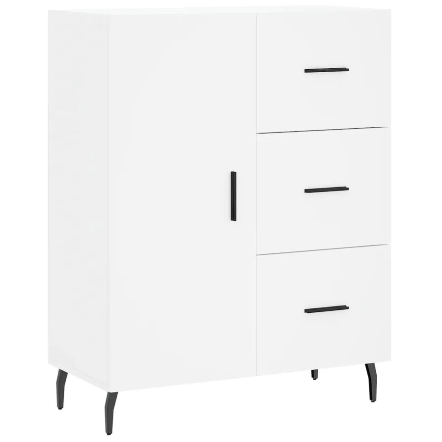 Buffet blanc 69,5x34x90 cm bois d'ingénierie - 2