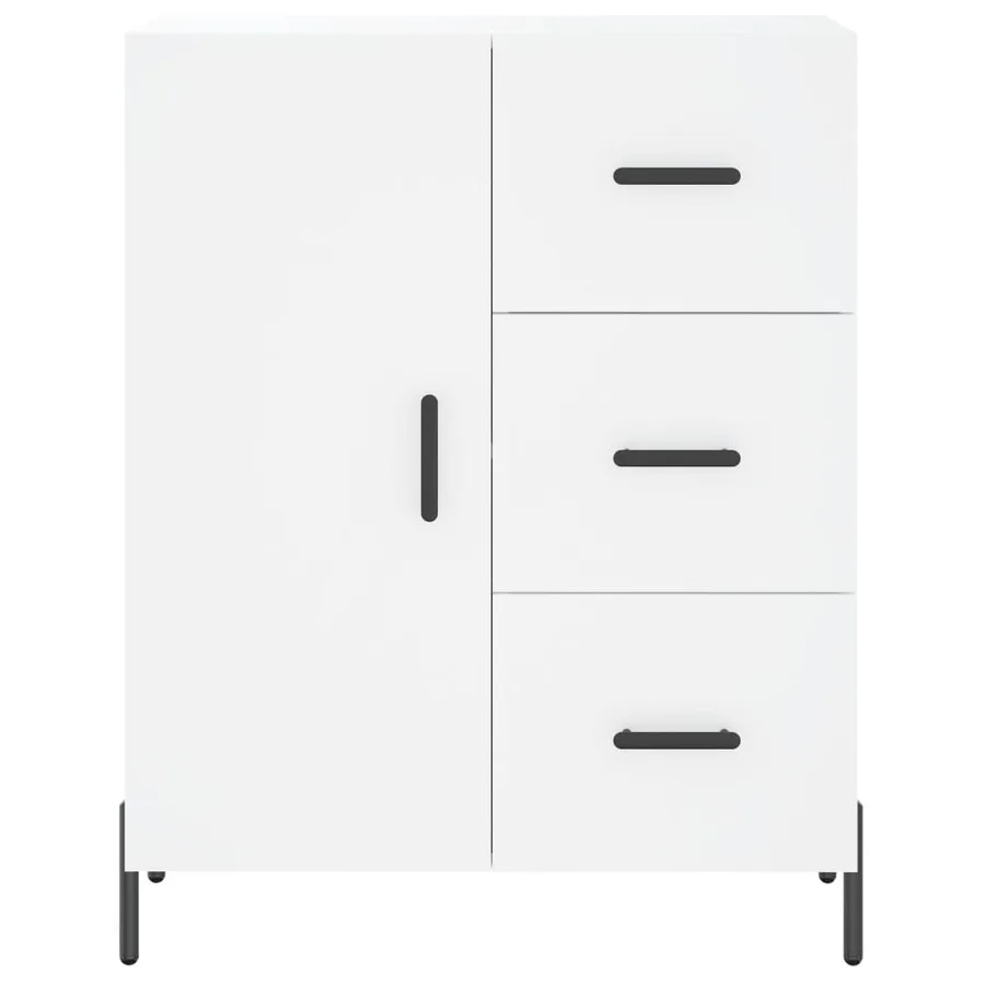 Buffet blanc 69,5x34x90 cm bois d'ingénierie - 5