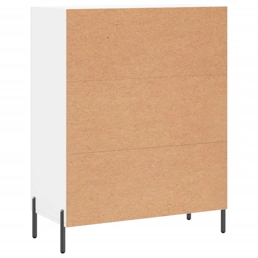 Buffet blanc 69,5x34x90 cm bois d'ingénierie - 8