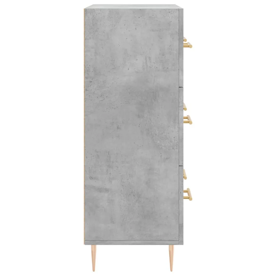 Buffet gris béton 69,5x34x90 cm bois d'ingénierie - 7
