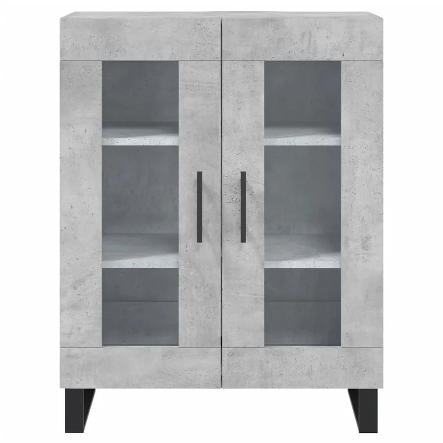 Buffet gris béton 69,5x34x90 cm bois d'ingénierie - 5