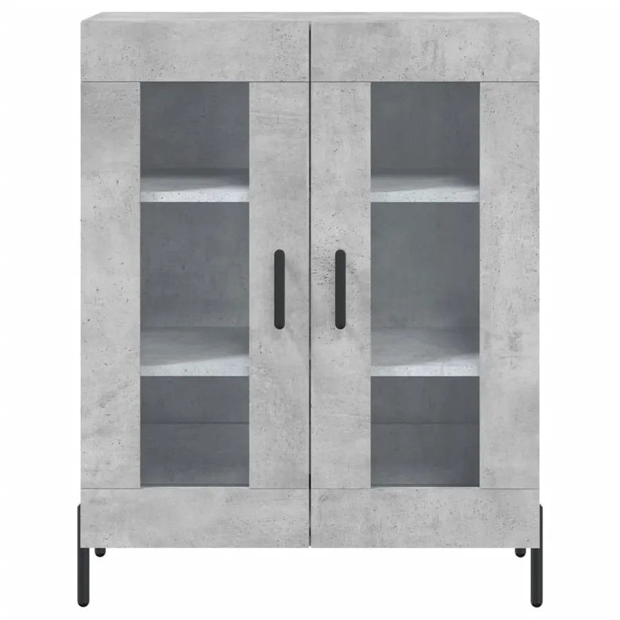 Buffet gris béton 69,5x34x90 cm bois d'ingénierie - 5