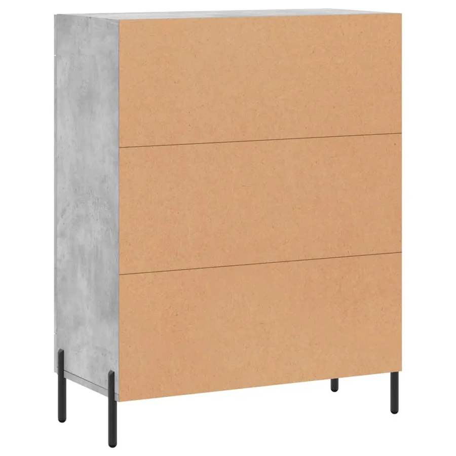 Buffet gris béton 69,5x34x90 cm bois d'ingénierie - 8