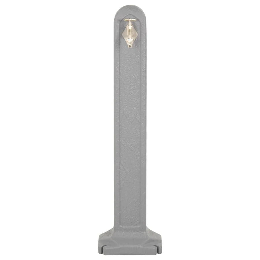 Réservoir de jardin avec robinet Gris clair Aspect de pierre - 3